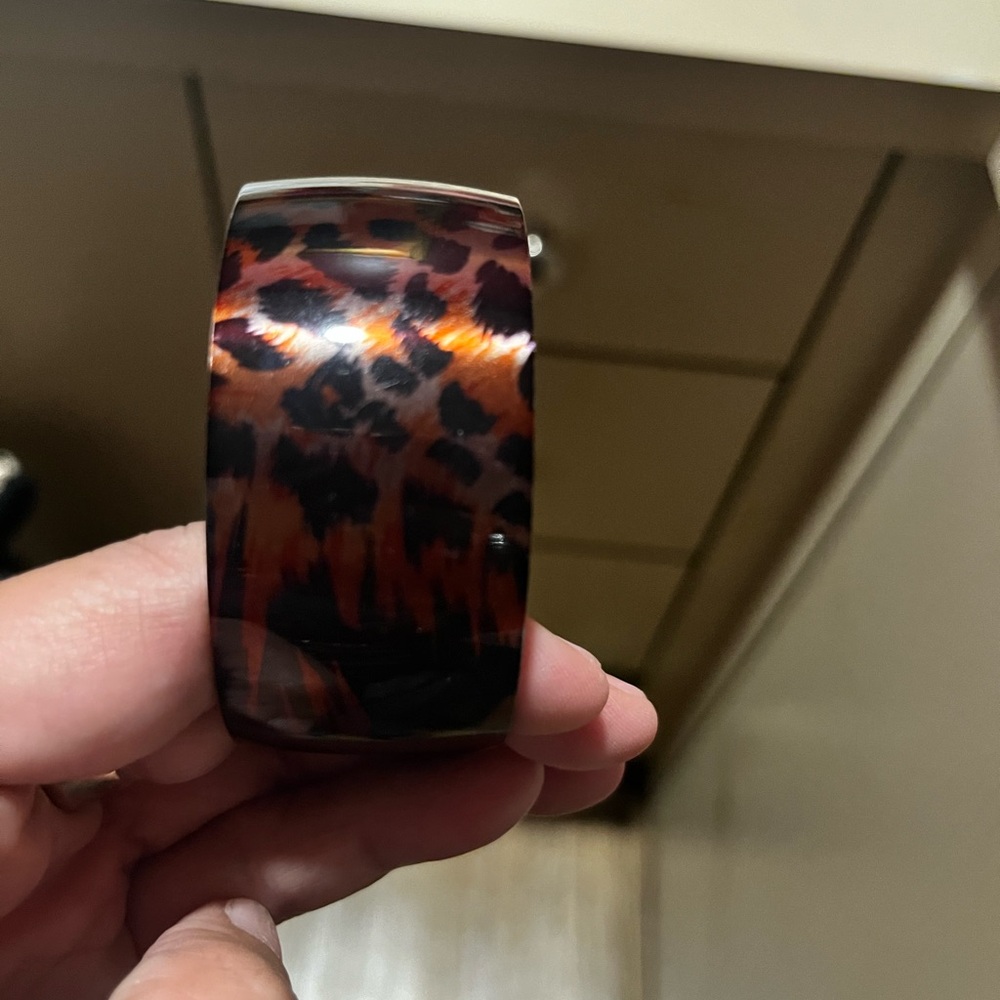 Leopard Print Bangle Bracelet